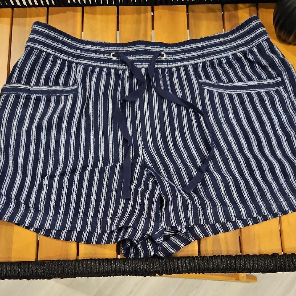 GAP Blue and White Athletic Shorts with Stripes